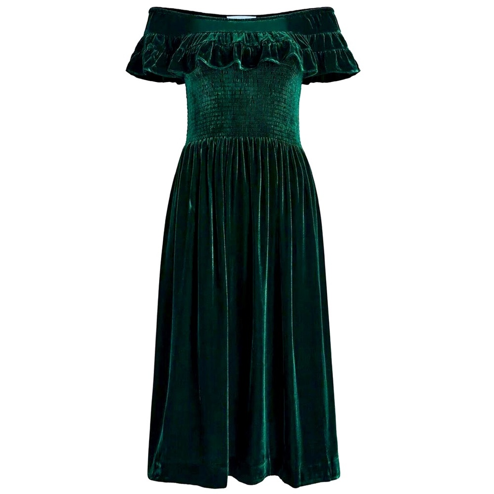 Dark green velvet hill house nap dress worn once